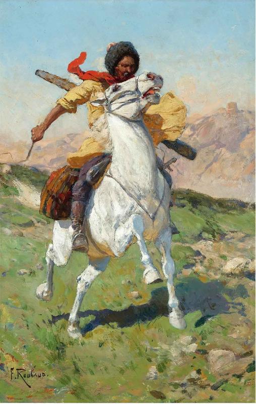 Franz Roubaud The caucasian warrior China oil painting art
